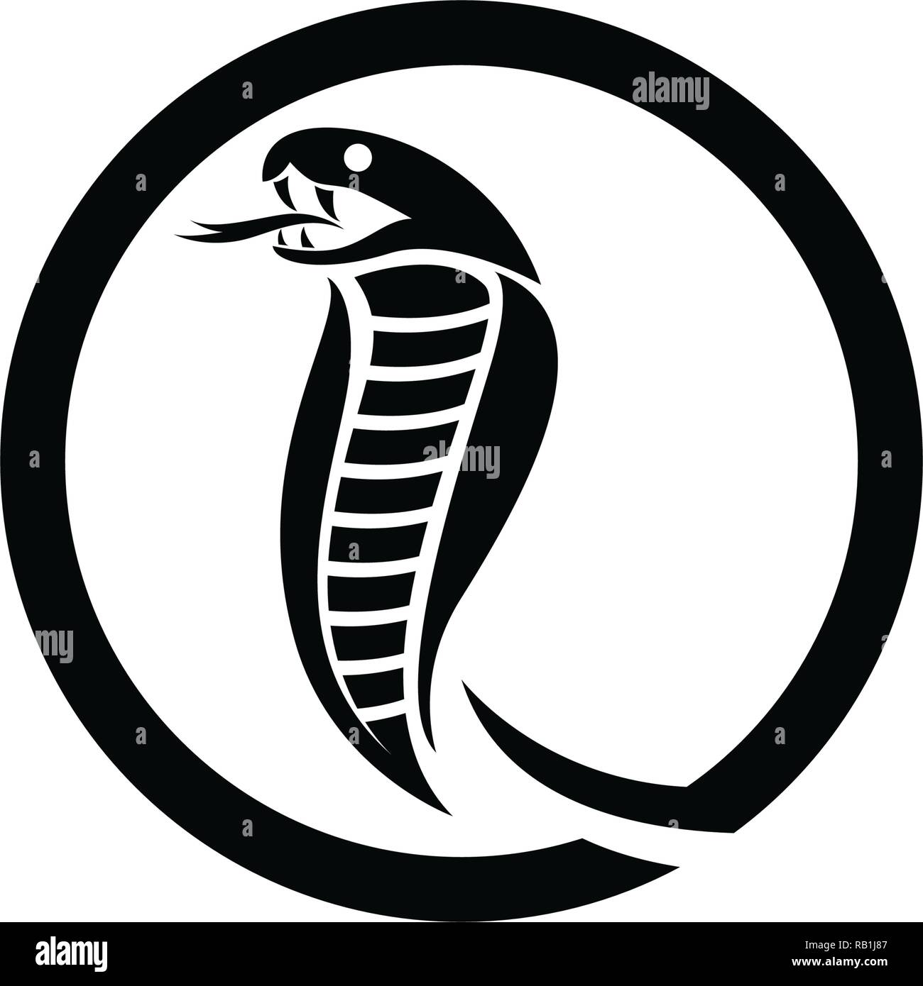 L'élément de conception de logo serpent vipère danger icône serpent symbole viper. Illustration de Vecteur