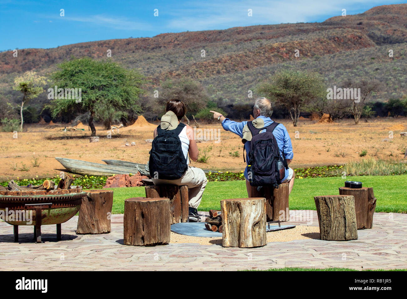 Vous pourrez observer des animaux sauvages à Okonjima Okonjima Bush Camp, réserve naturelle, la Namibie, l'Afrique Banque D'Images