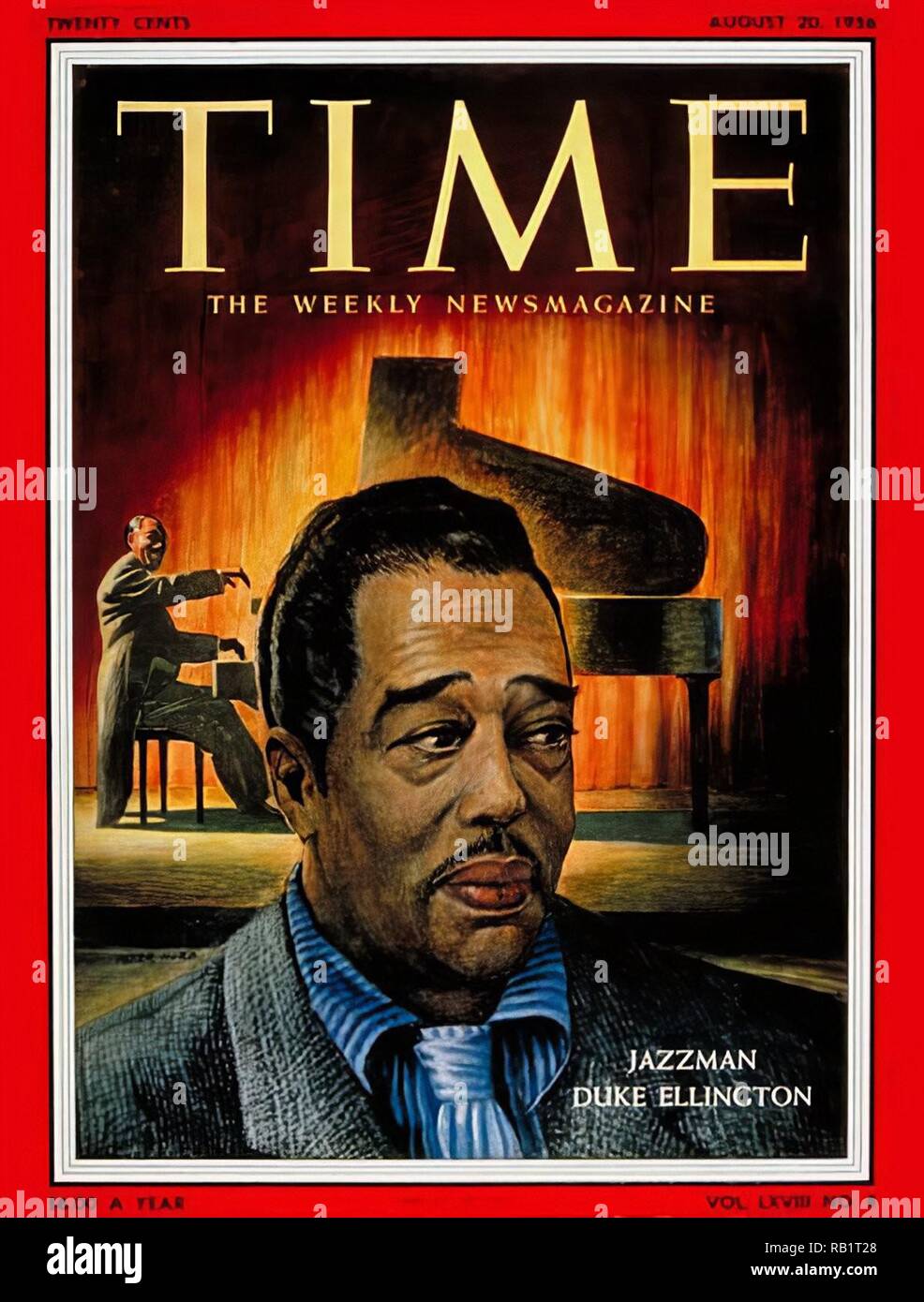 Portada revista Temps, dedicada a Duke Ellington. 20 de agosto 1956. Banque D'Images