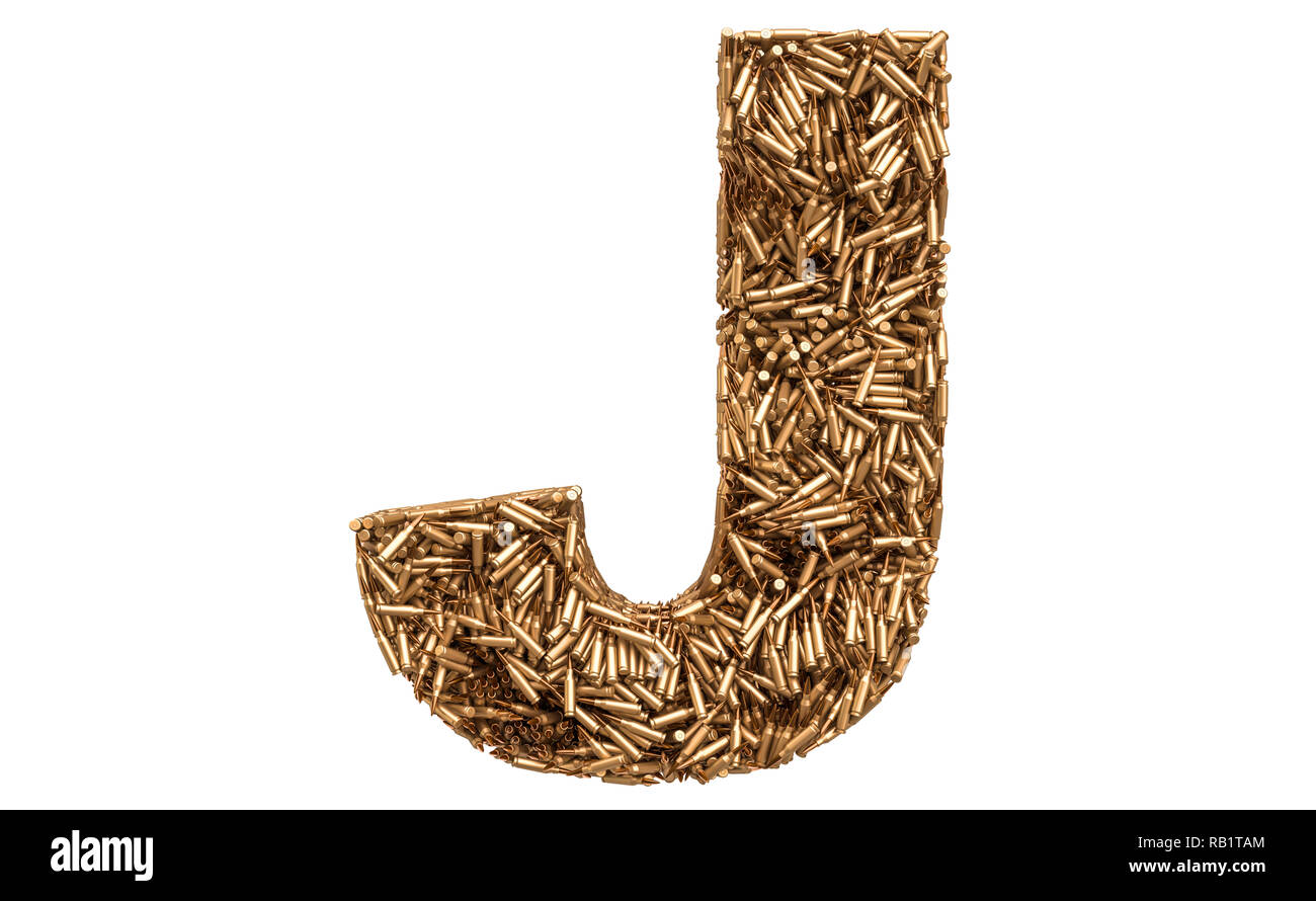 Lettre J des balles, rendu 3D isolé sur fond blanc Banque D'Images