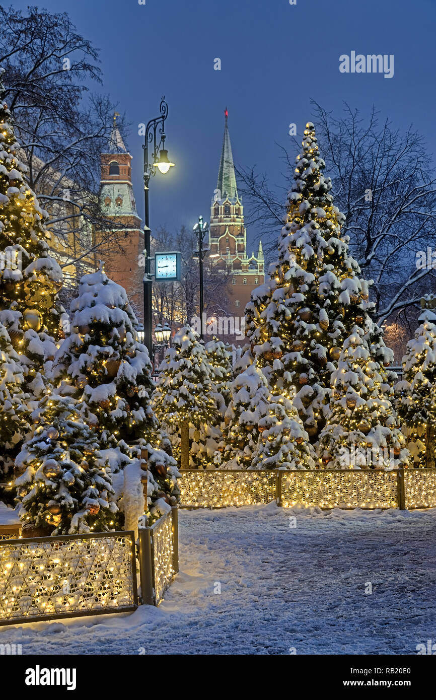 Temps de Noël de Moscou Banque D'Images
