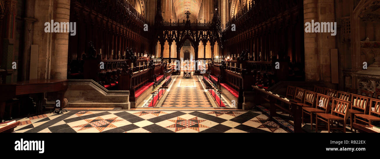 L'intérieur de cathédrale d'Ely, Ely, Cambridgeshire, Angleterre Ville, UK Banque D'Images