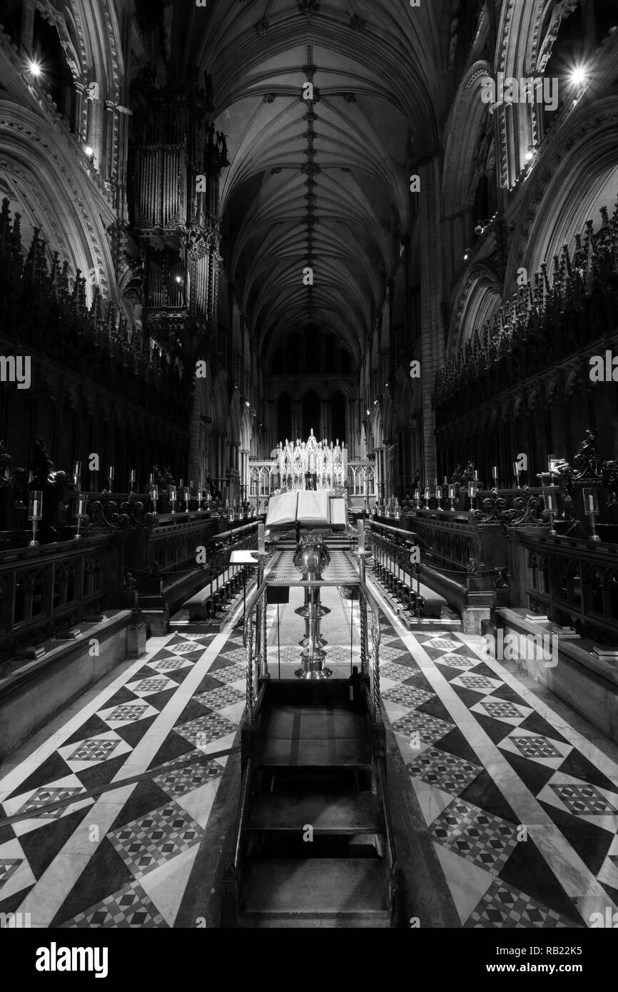 L'intérieur de cathédrale d'Ely, Ely, Cambridgeshire, Angleterre Ville, UK Banque D'Images