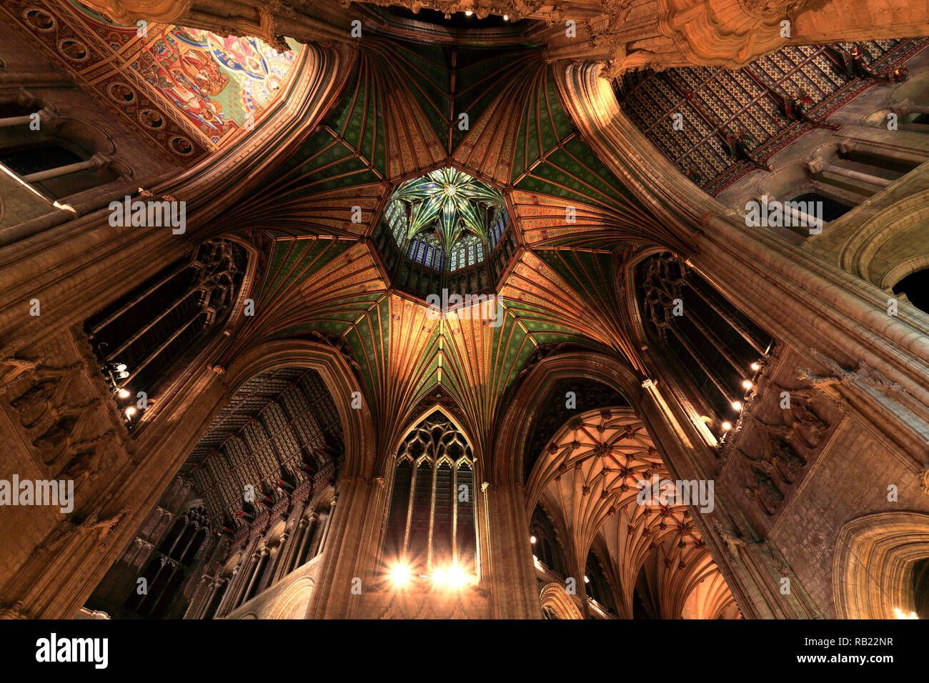 L'intérieur de cathédrale d'Ely, Ely, Cambridgeshire, Angleterre Ville, UK Banque D'Images