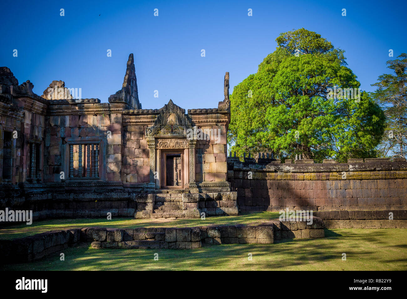 Prasat Muang Tam temple à Buri Ram, la Thaïlande, un ancien temple Khmer Banque D'Images