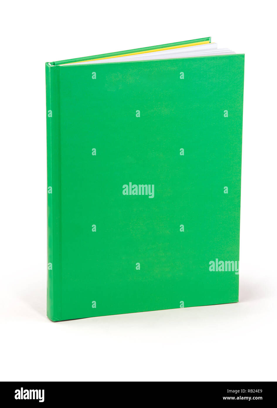 Livre relié en blanc vert chemin de détourage (à toutes les tailles) Banque D'Images