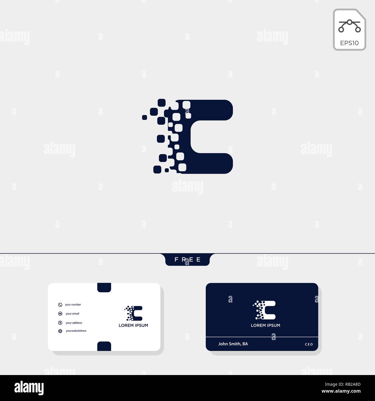 C Initial, CC creative modèle logo et carte de visite modèle de conception :. vector illustration et le logo d'inspiration Illustration de Vecteur
