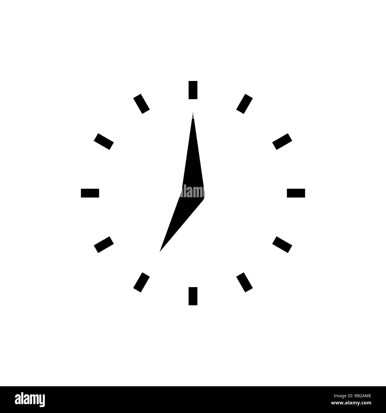 Icône de l'horloge avec des points dans le style plat. Les flèches de l'horloge Illustration de Vecteur