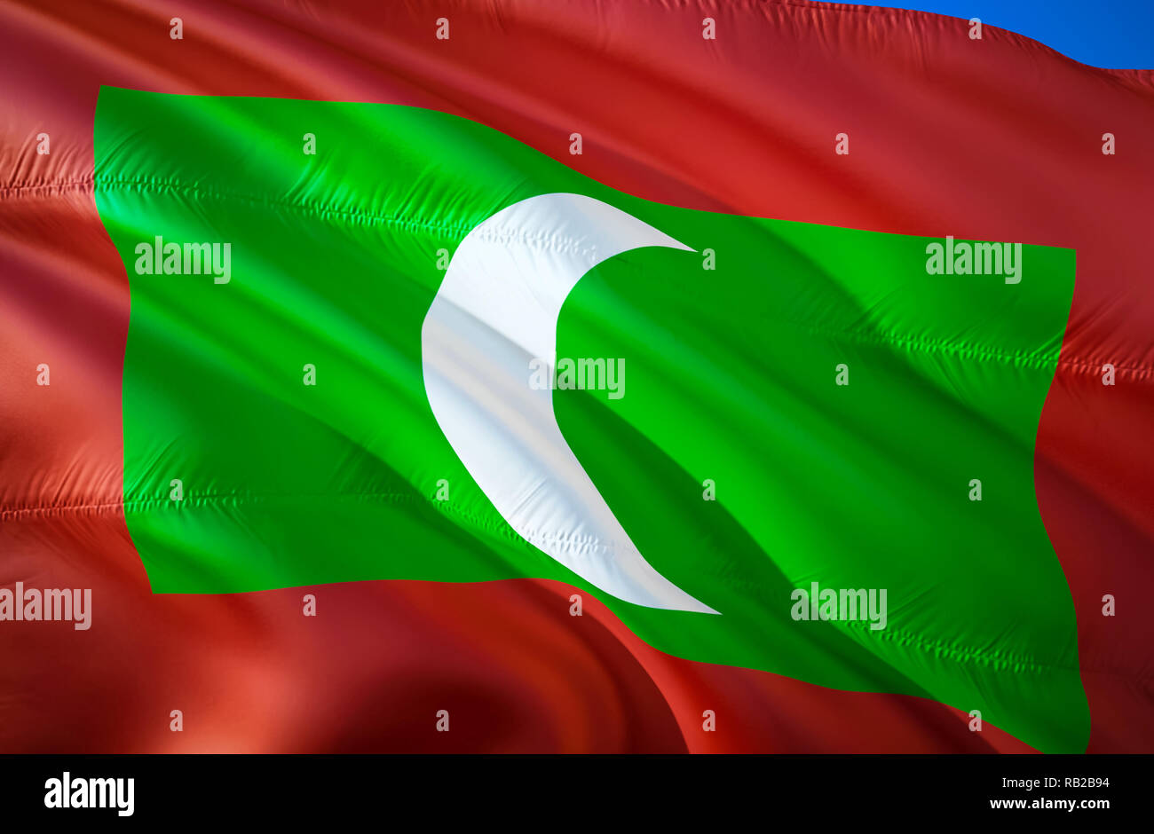 maldives-drapeau-waving-flag-3d-design-le-symbole-national-des
