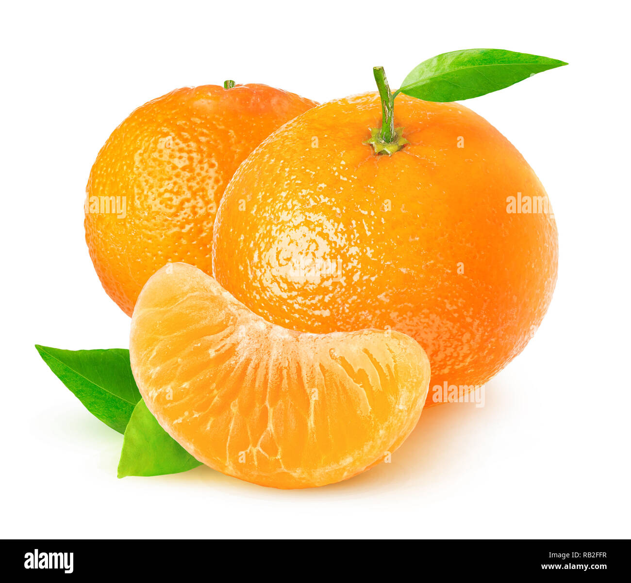 Agrumes isolés. Les tangerines on white background with clipping path Banque D'Images