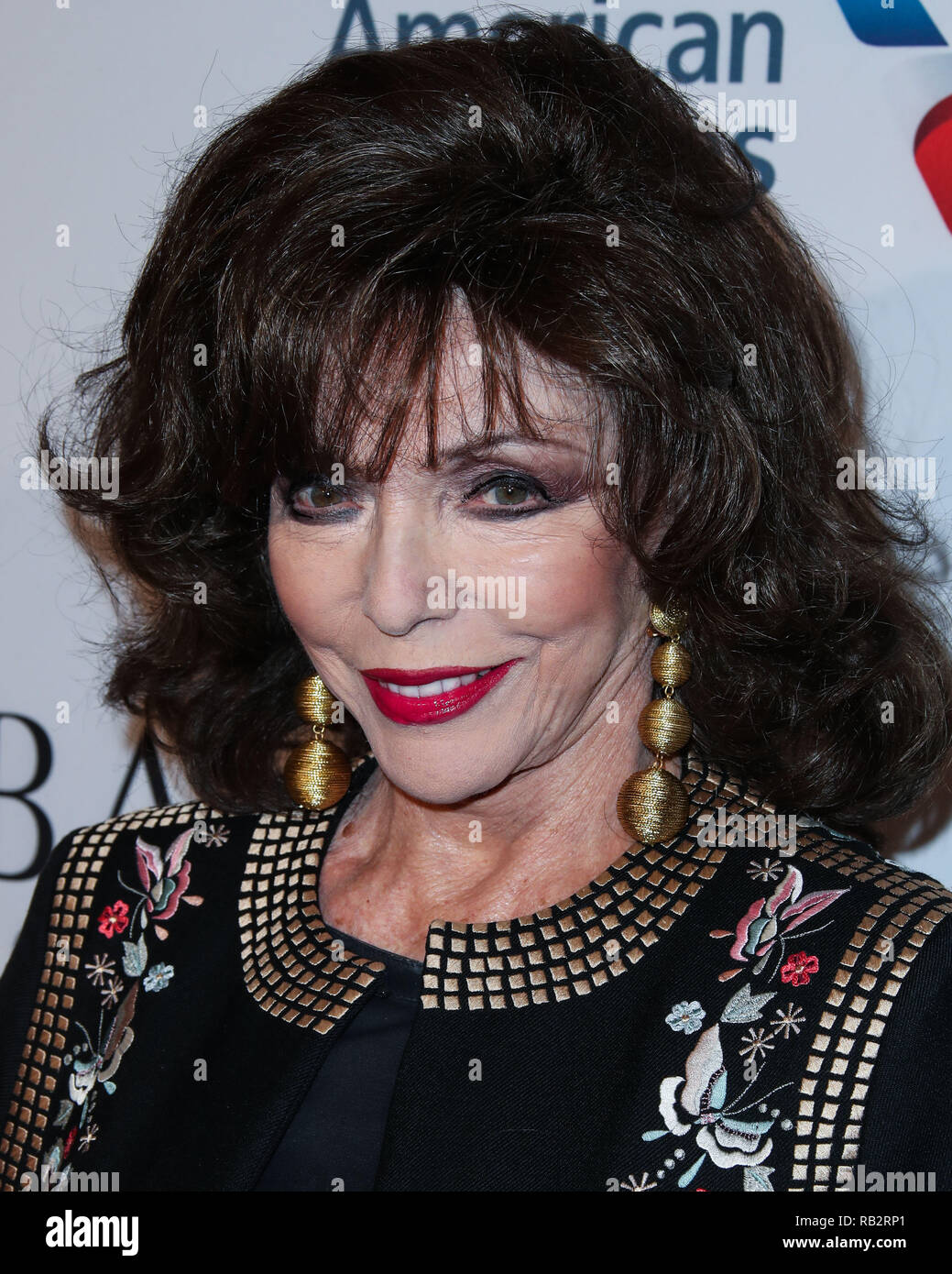 Californie, USA. 5e jan 2019. L'actrice Joan Collins arrive à la BAFTA (British Academy of Film and Television Arts) Los Angeles Tea Party 2019 tenue à l'hôtel Four Seasons Los Angeles at Beverly Hills le 5 janvier 2019 à Beverly Hills, Los Angeles, Californie, États-Unis. (Photo par Xavier Collin/Image Crédit : Agence de Presse) L'agence de presse Image/Alamy Live News Banque D'Images