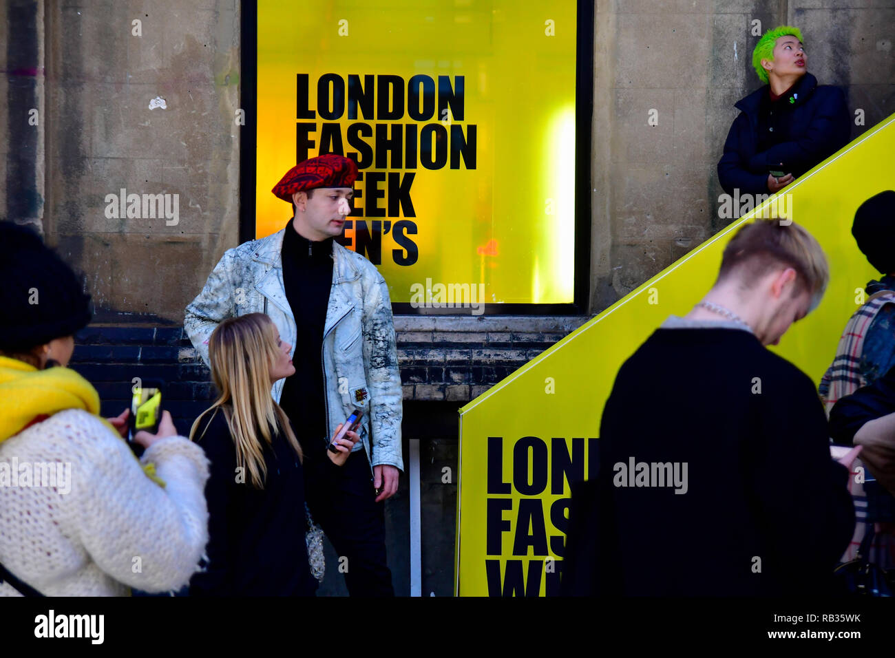 London fashion week men's, London, UK Banque D'Images