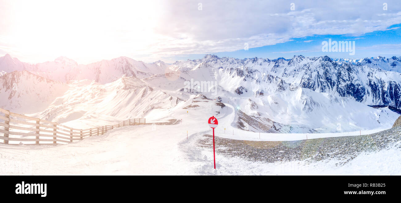 Ischgl, Autriche Région de sports d'hiver Banque D'Images