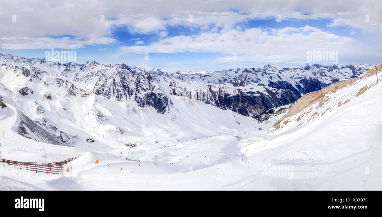 Ischgl, Autriche Région de sports d'hiver Banque D'Images