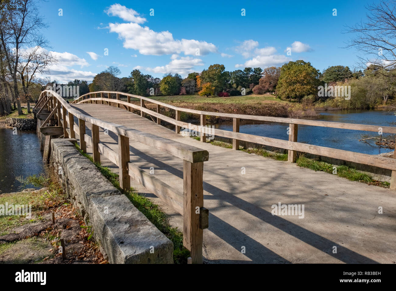 L'ancien pont du Nord à Concord, Massachusetts Banque D'Images