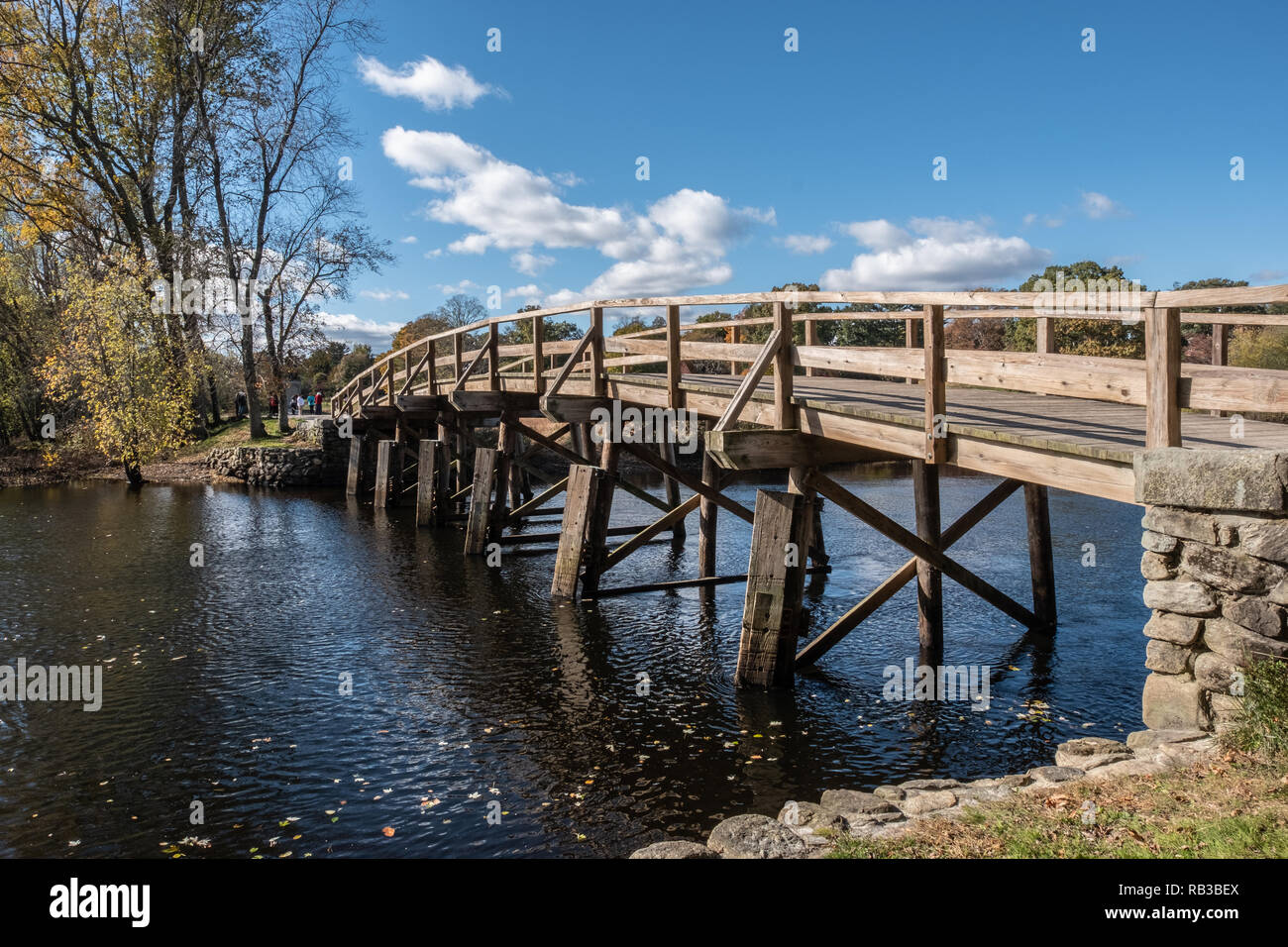 L'ancien pont du Nord à Concord, Massachusetts Banque D'Images