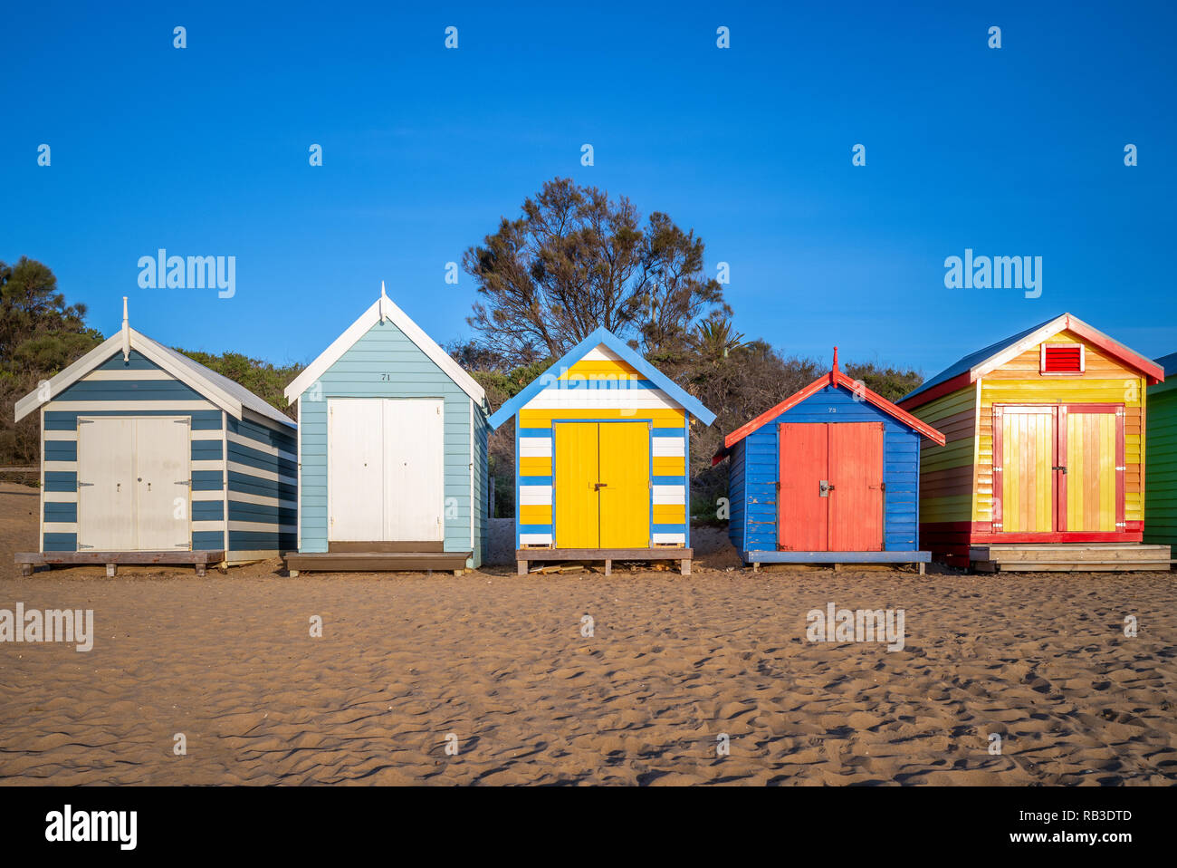 Boîtes de baignade de Brighton, à Melbourne, Australie Banque D'Images
