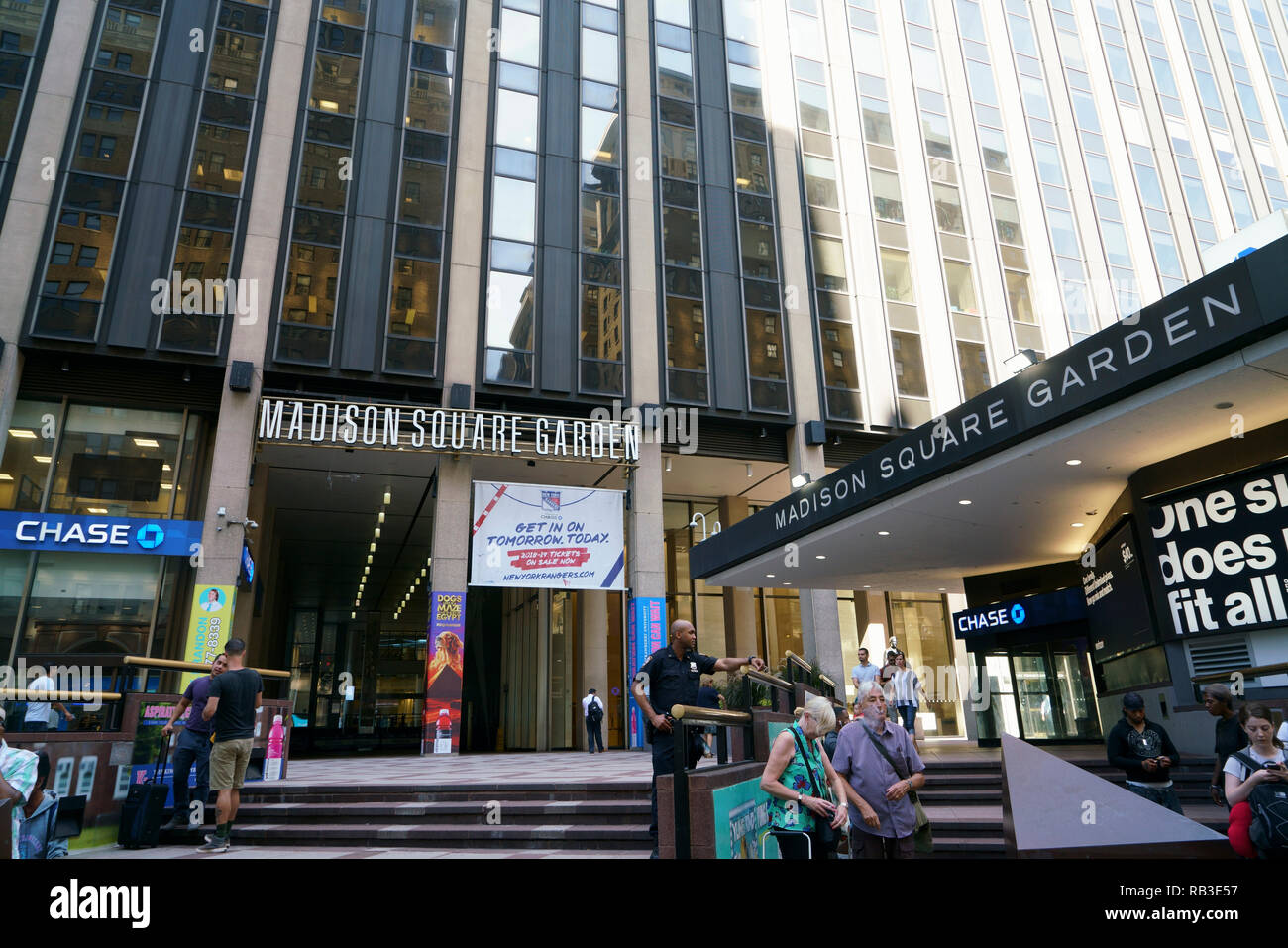 Vue extérieure de Madison Square Garden sur la 7ème Avenue.Manhattan.New York City.USA Banque D'Images