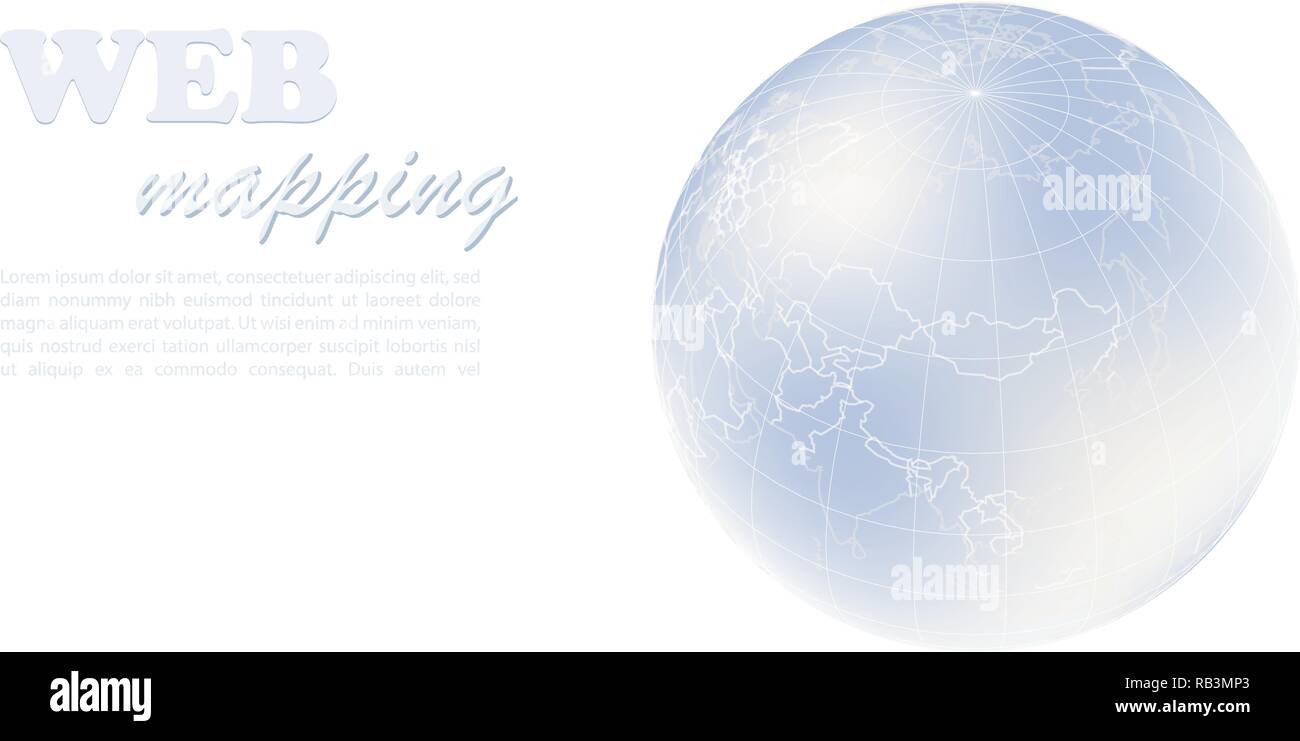 Les systèmes d'information géographique, SIG, cartographie. La cartographie Web. Journée SIG Illustration de Vecteur