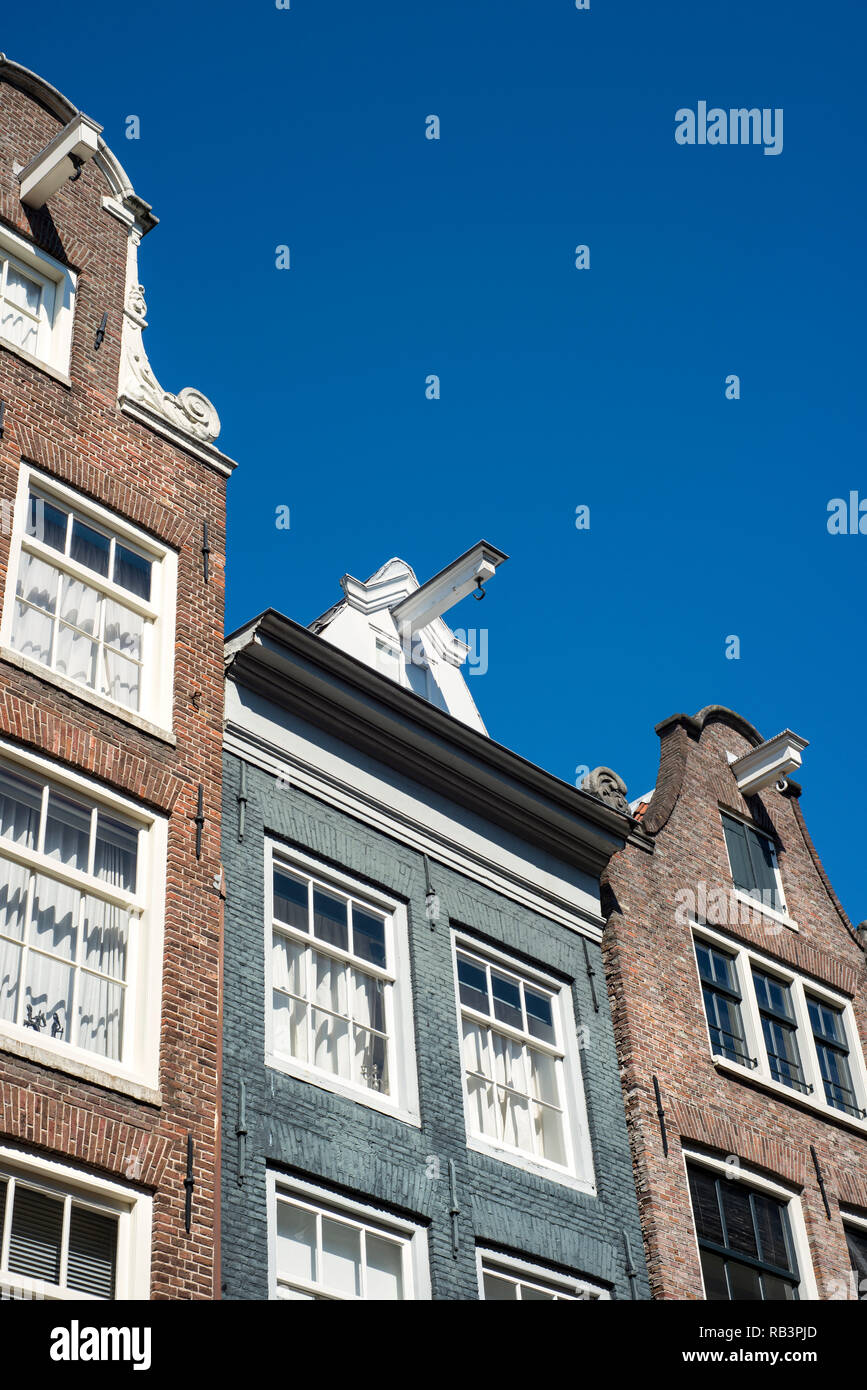 L'architecture traditionnelle à Amsterdam, Pays-Bas Banque D'Images