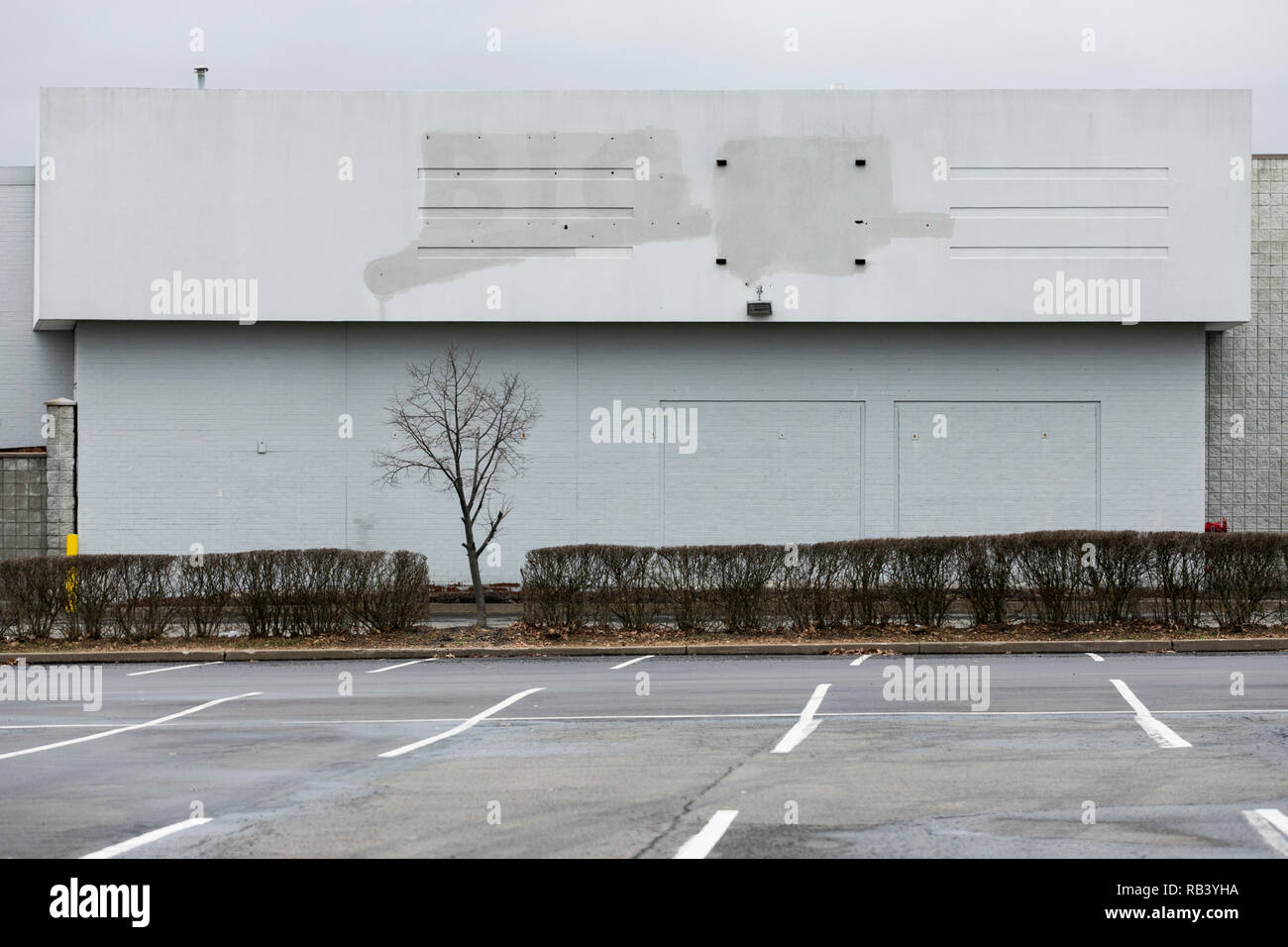 L'esquisse d'un signe extérieur d'un logo Big Kmart store abandonnés à Hazleton, Iowa, le 29 décembre 2018. Banque D'Images