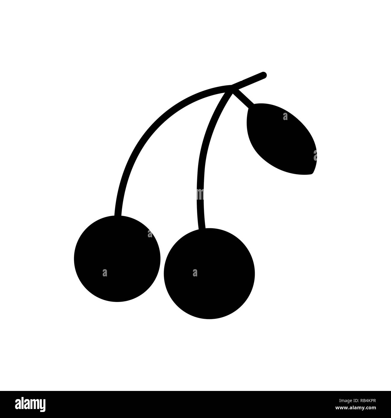 Icône cerise télévision simple vector illustration. Illustration de Vecteur