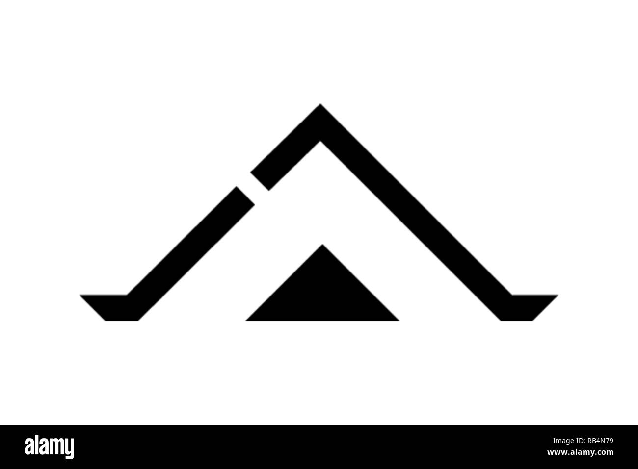 Roofing Noir logo design, illustration vectorielle Illustration de Vecteur