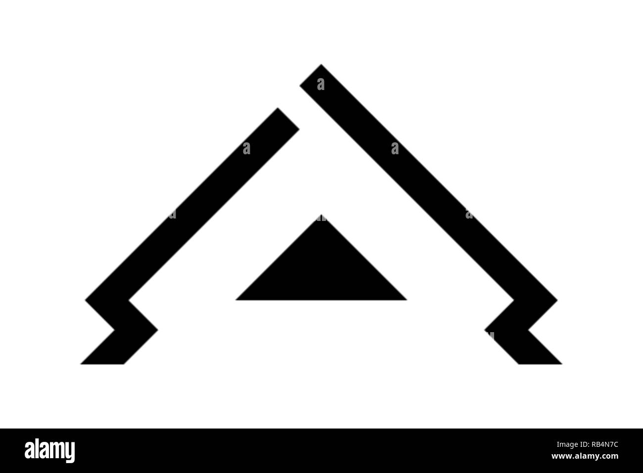 Roofing Noir logo design, illustration vectorielle Illustration de Vecteur