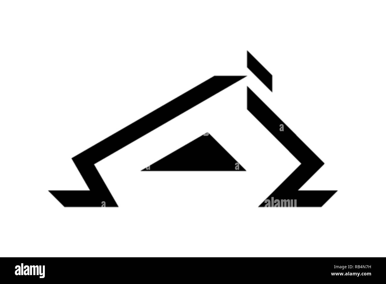 Roofing Noir logo design, illustration vectorielle Illustration de Vecteur