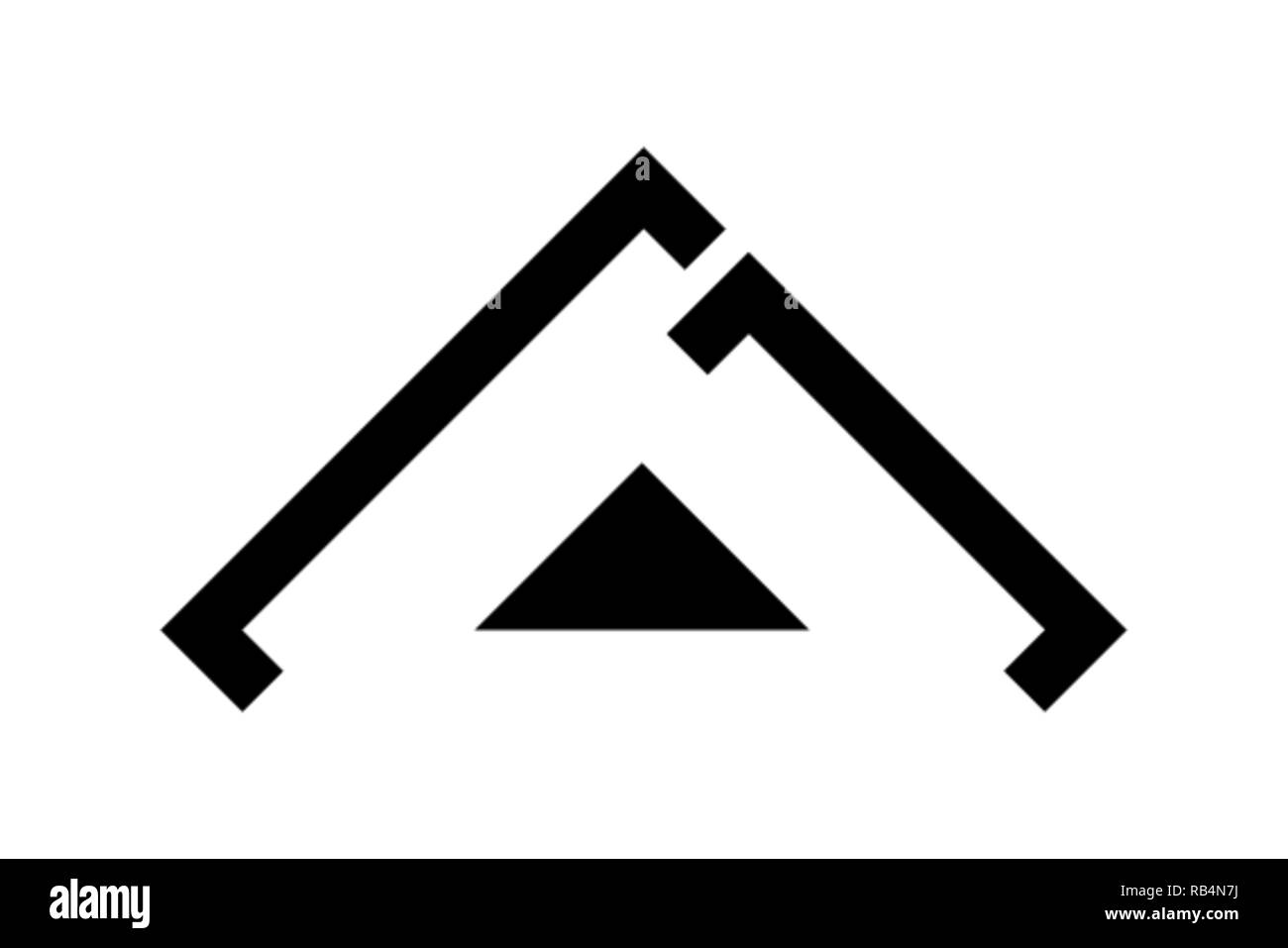 Roofing Noir logo design, illustration vectorielle Illustration de Vecteur