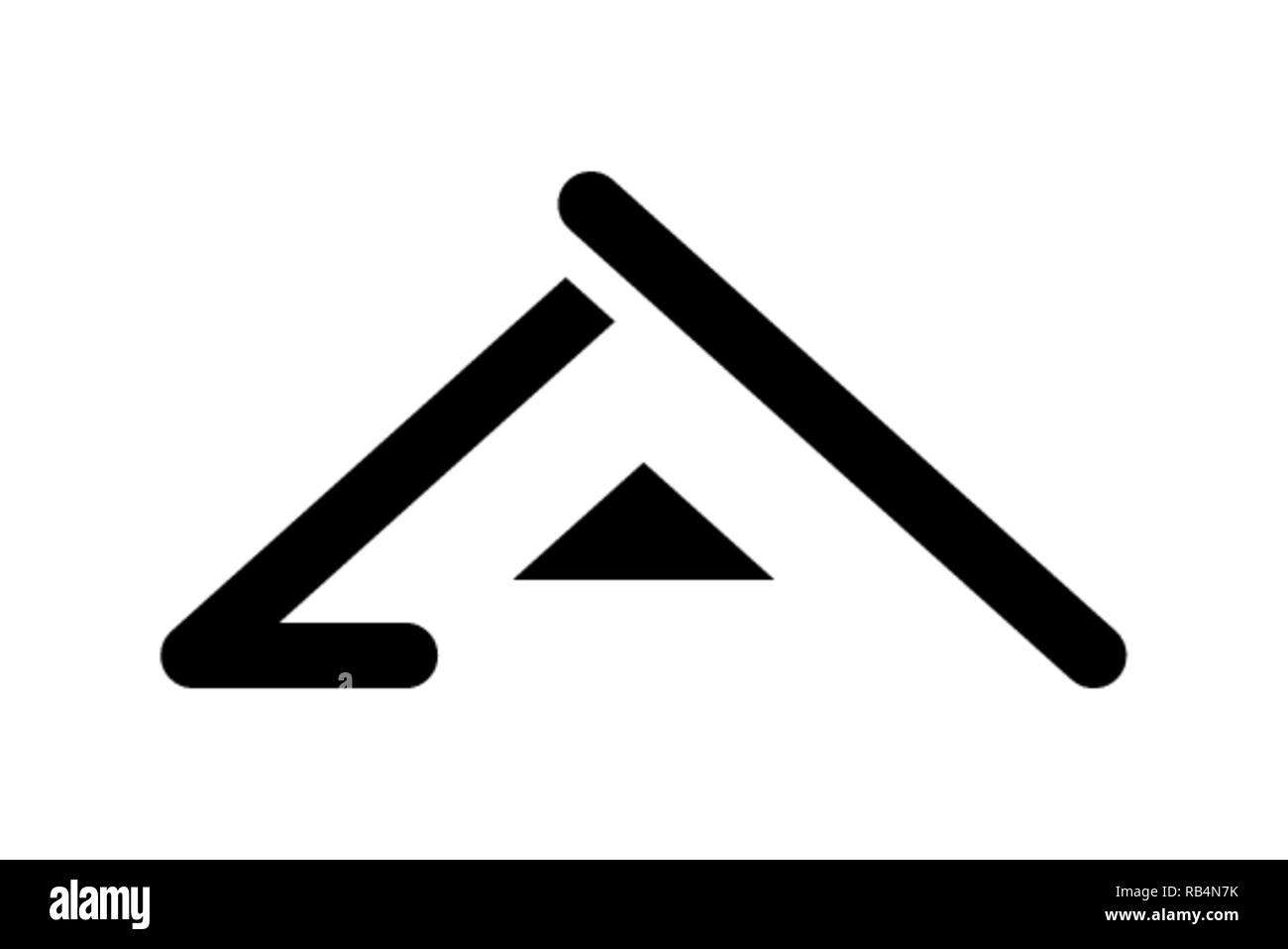 Roofing Noir logo design, illustration vectorielle Illustration de Vecteur