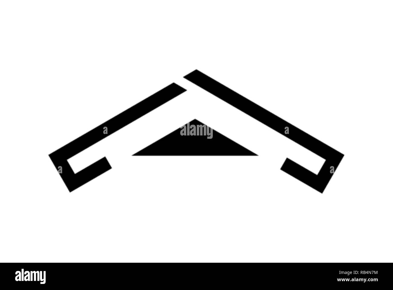 Roofing Noir logo design, illustration vectorielle Illustration de Vecteur