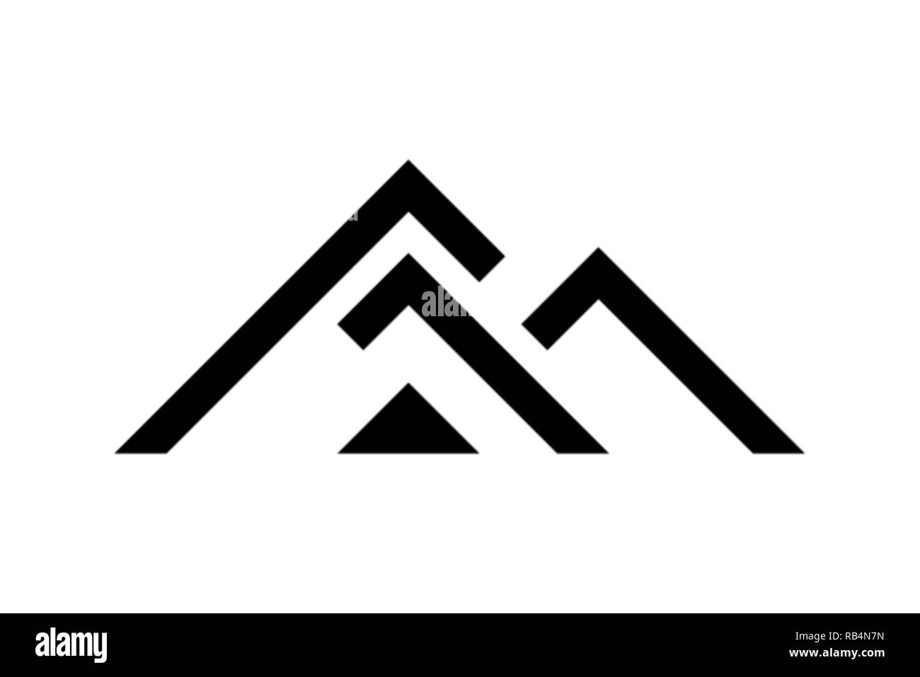 Roofing Noir logo design, illustration vectorielle Illustration de Vecteur