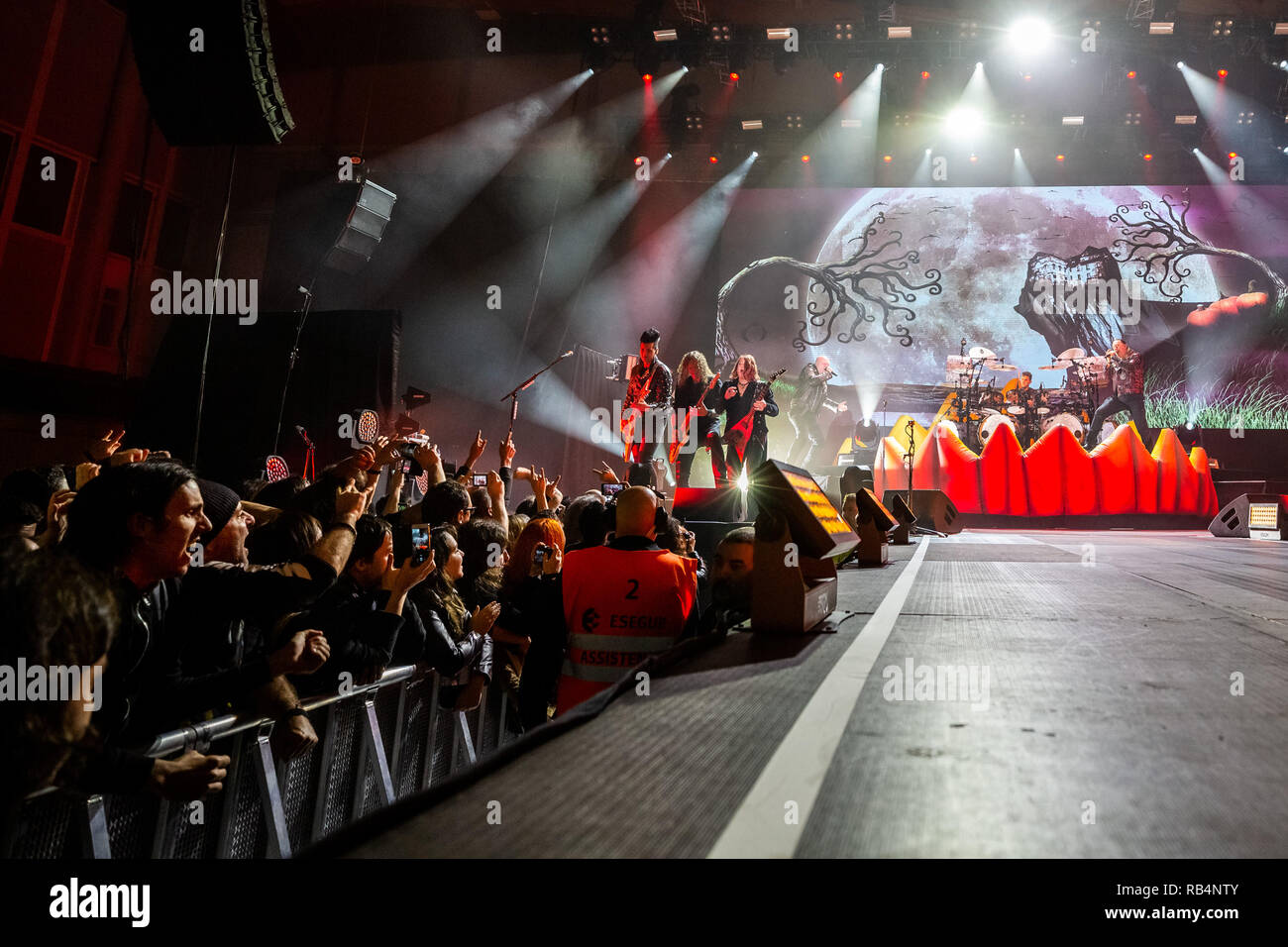 Helloween en concert à La Sala Tejo à Lisbonne, Portugal avec : Michael Kiske, Kai Hansen, Andi Deris, Michael Weikath, Markus Grosskopf, Sascha Gerstner, Daniel Löble Où : Lisboa, Portugal Quand : 06 Déc 2018 Crédit : Rui M Leal/WENN.com Banque D'Images