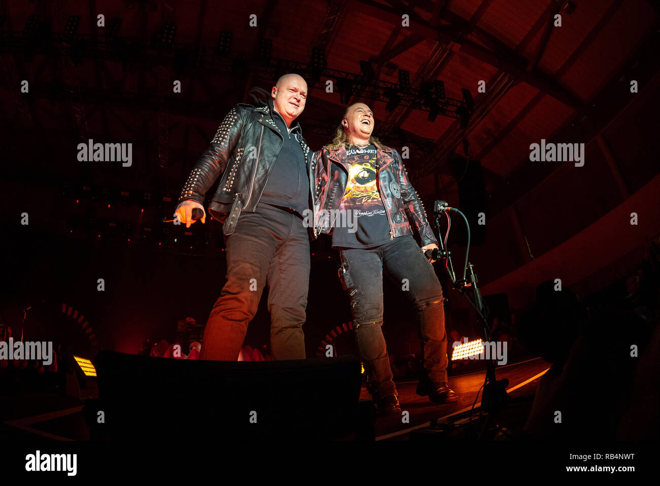 Helloween en concert à La Sala Tejo à Lisbonne, Portugal avec : Michael Kiske, Andi Deris Où : Lisboa, Portugal Quand : 06 Déc 2018 Crédit : Rui M Leal/WENN.com Banque D'Images