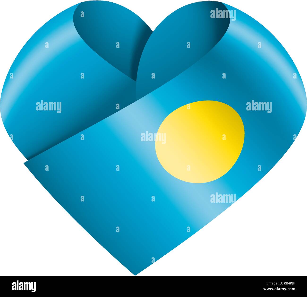 Drapeau de Palau, vector illustration sur fond blanc Illustration de Vecteur