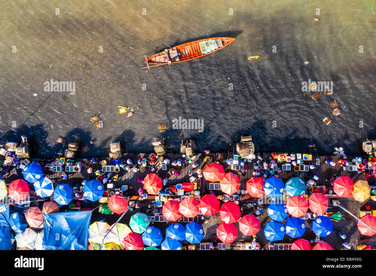 Marché du crabe de Kep, Cambodge Banque D'Images