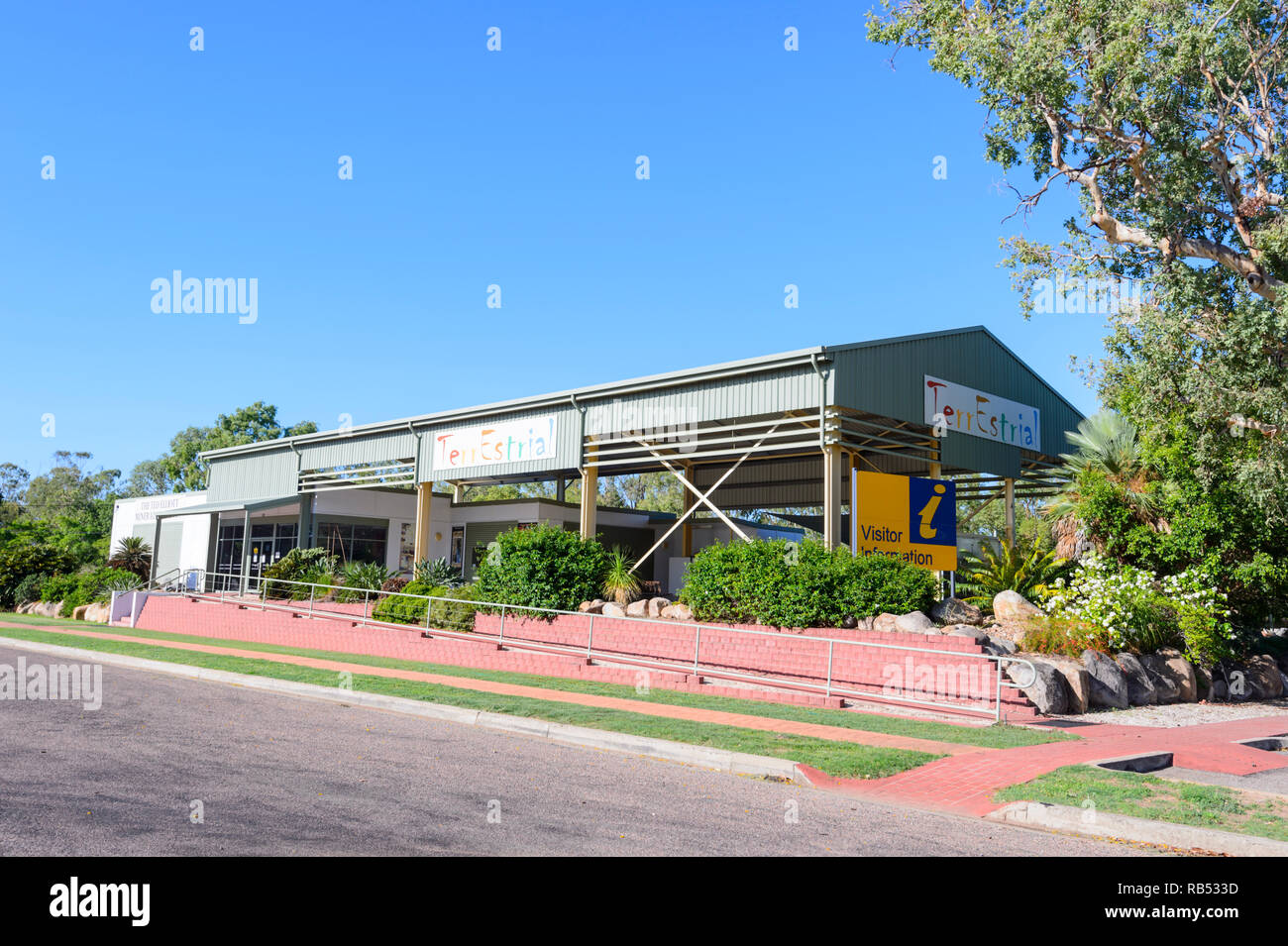 Terrestre" "Syndicat d'initiative de Georgetown, une petite ville rurale le long de la Savannah Way, Queensland, Queensland, Australie Banque D'Images