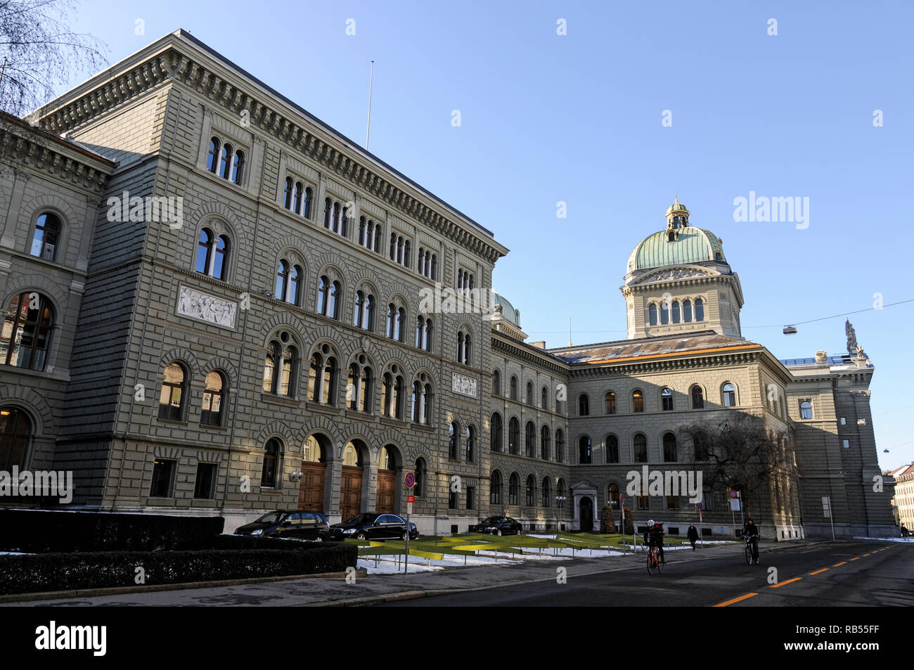 Gouvernement suisse Ministère de l'environnement, des communications et des transports dans l'Altstadt Vieille ville de Berne, Suisse Banque D'Images