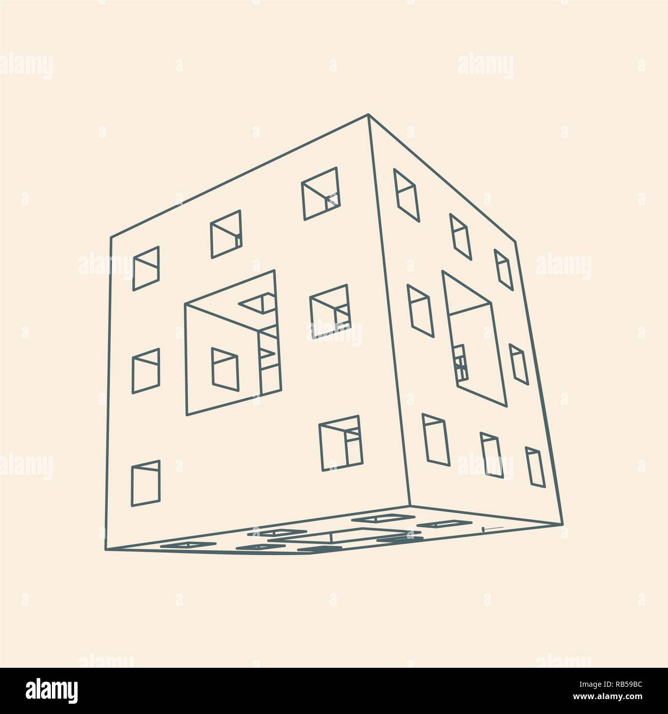 La forme géométrique abstraite Illustration de Vecteur