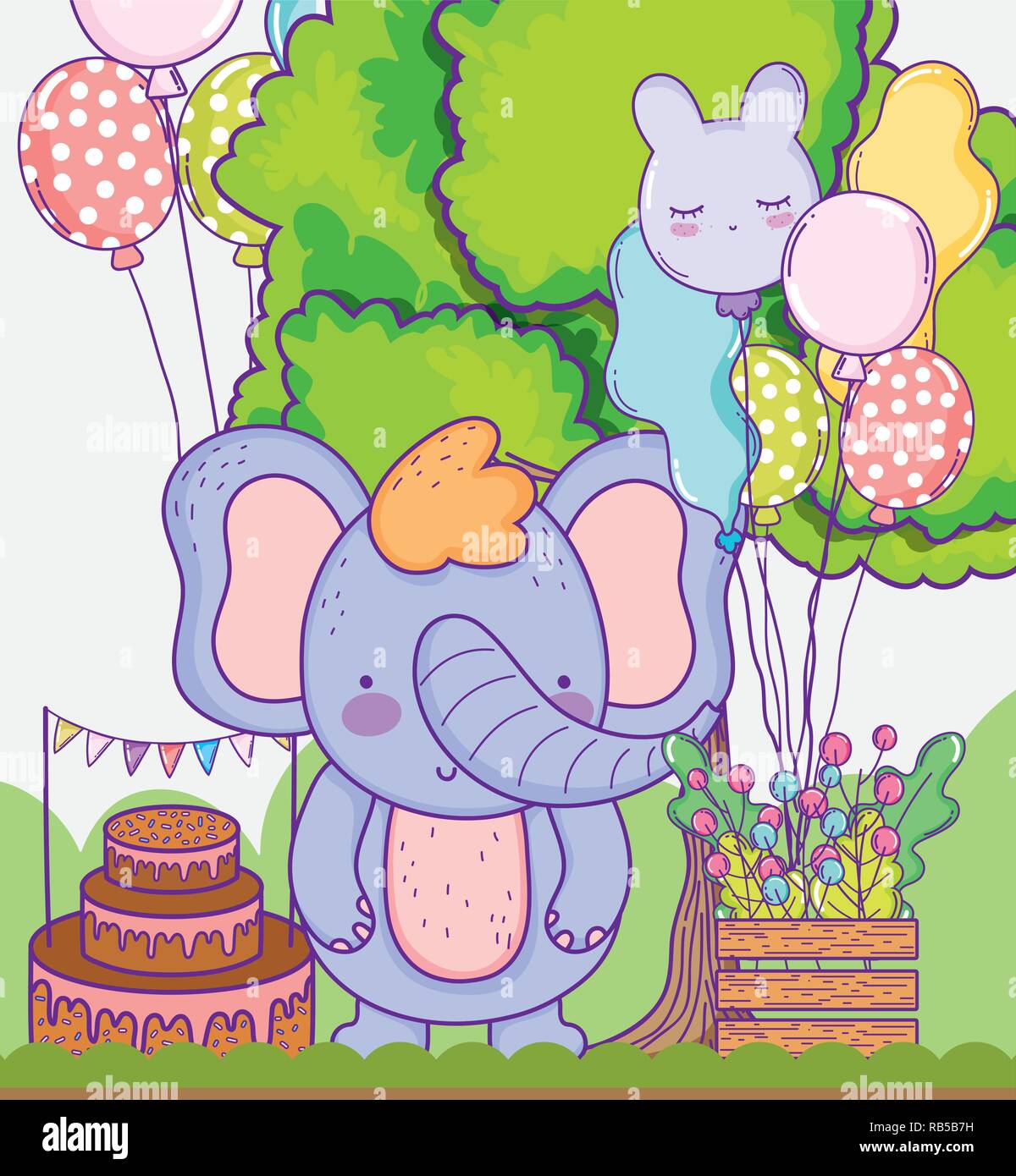 Birthday Cake Elephant Banque D Image Et Photos Alamy