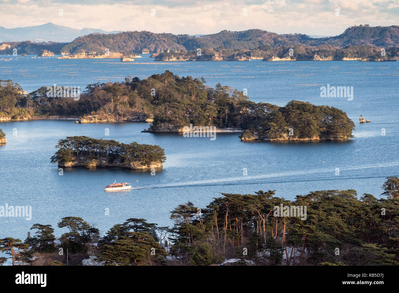 Matsushima Bay dans la région de Tohoku, Japon Banque D'Images
