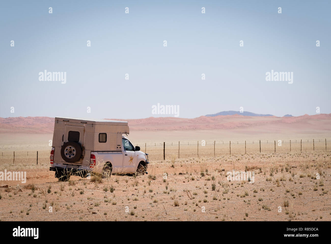 Camping-sur la route en Namibie Banque D'Images
