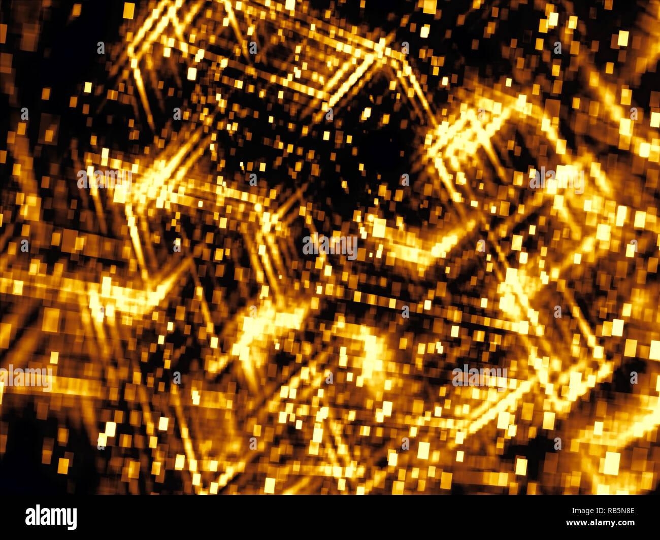 La technologie de l'abstrait flou avec cubes - création numérique libre Banque D'Images