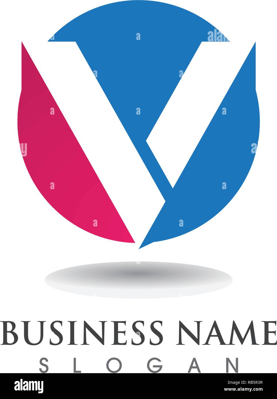V logo lettre commerciale Illustration de Vecteur