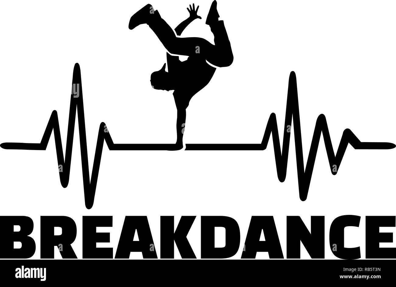 Impulsion de signal de ligne avec breakdancer danse et déplacer Banque D'Images