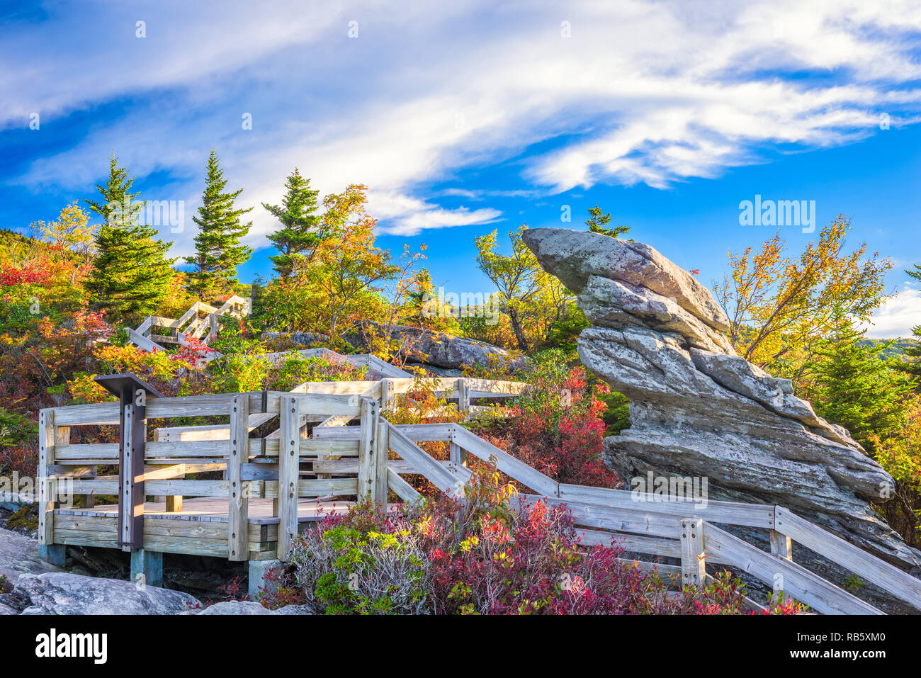 Grandfather Mountain, North Carolina, USA. Banque D'Images