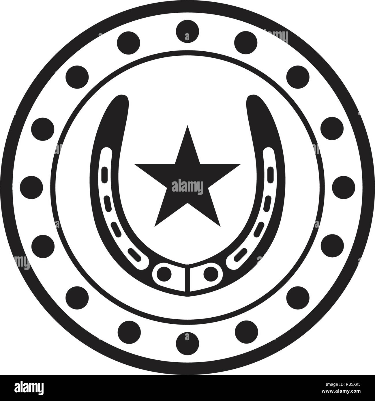 Chaussures cheval logo noir et vecteur de symboles Illustration de Vecteur