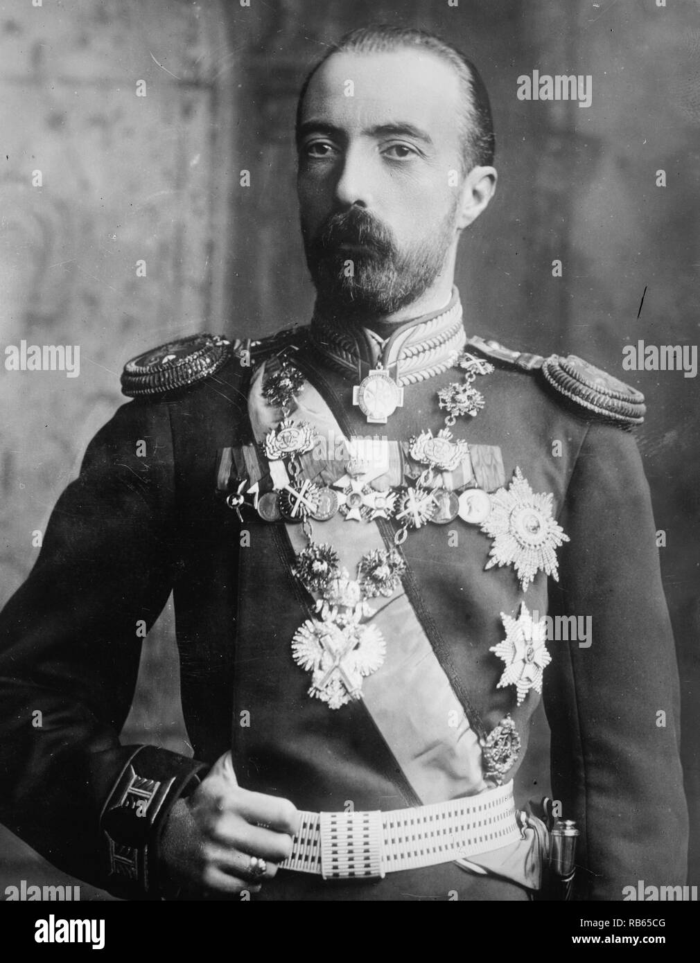 Portrait du Grand Duc Michel Alexandrovitch de Russie. Il était le plus jeune fils de l'empereur Alexandre III de Russie. Datée autour de 1910. Banque D'Images