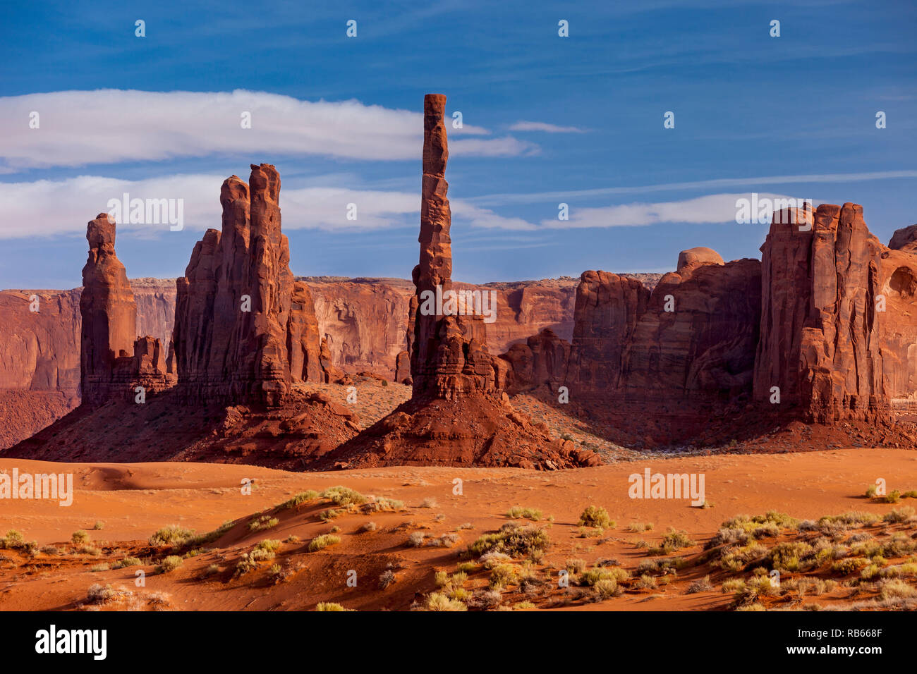 Yei Bei Chi Totems rock formation, Monument Valley, Navajo Tribal Park, Arizona, USA Banque D'Images